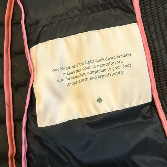 Kate Spade Black Quilted Puffer Ultra Lightweight Down Puffer Hooded Jacket - Picture 8 of 11